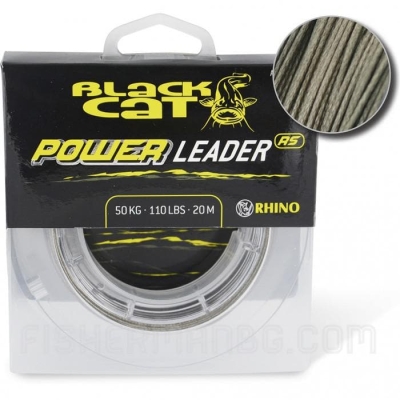 Black Cat Power Leader 20m Плетено влакно за поводи