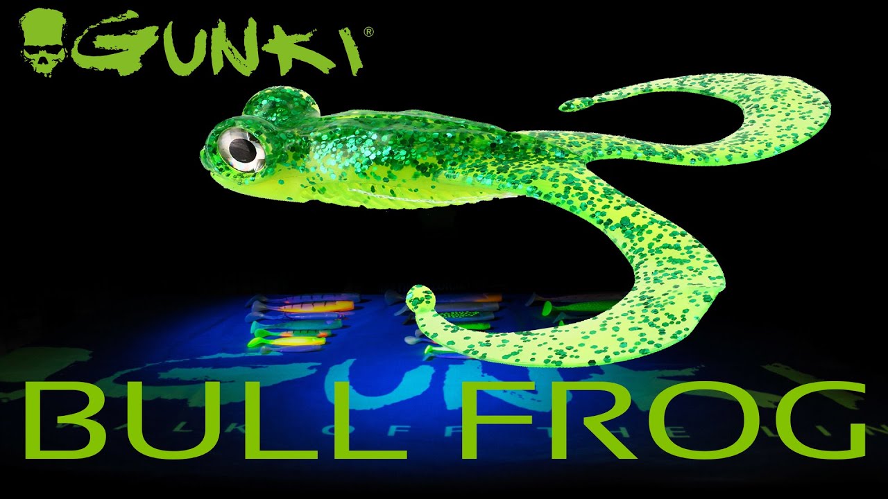 GUNKI BULL FROG 100 Силиконова жаба  GREEN STRASS