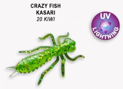 Crazy Fish KASARI 2.7см Силиконова примамка 20 Kiwi