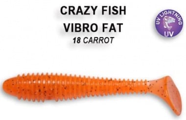 Crazy fish VIBRO FAT 7.1см Силиконова примамка 18 UV Carrot