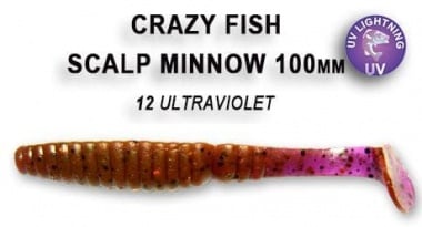 Crazy fish SCALP MINNOW 8см Силиконова примамка 12 Ultraviolet