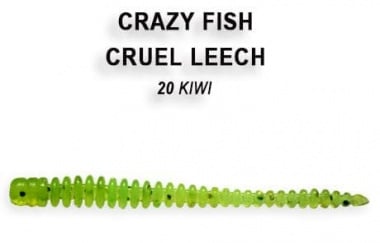 Crazy Fish CRUEL LEECH 10см Силиконова примамка 20 Kiwi