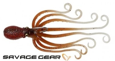 Savage Gear 3D Octopus 10см. Силиконова примамка октопод Brown Glow
