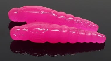 Libra Lures LARGO SLIM 28 Силиконова примамка ларва 019 Hot pink limited edition (вкус Рак)