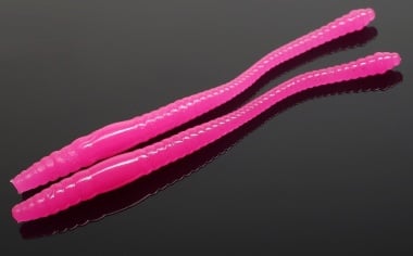 Libra Lures DYING WORM 80 Силиконова примамка червей 019 Hot pink limited edition (вкус Рак)