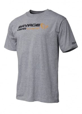 Savage Gear Signature Logo T-Shirt Тениска M Grey Melange