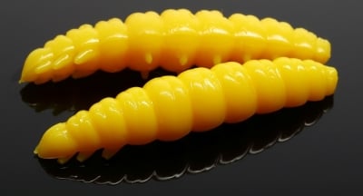 Libra Lures LARVA 30 Силиконова примамка ларва 007 Yellow (вкус Чесън)