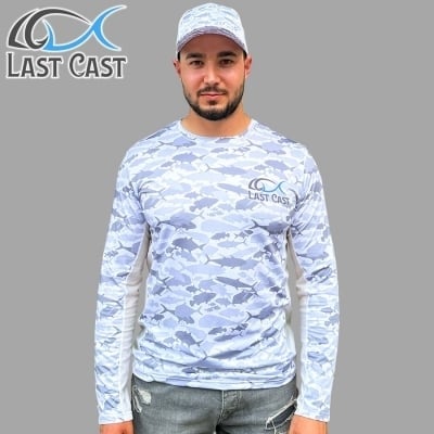 Last Cast Camo Fish Mesh Shirt UPF 50+ UV Блуза XS