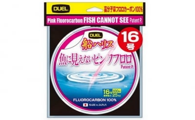 DUEL Pink Fluorocarbon FISH CANNOT SEE 100m Флуорокарбон  #12