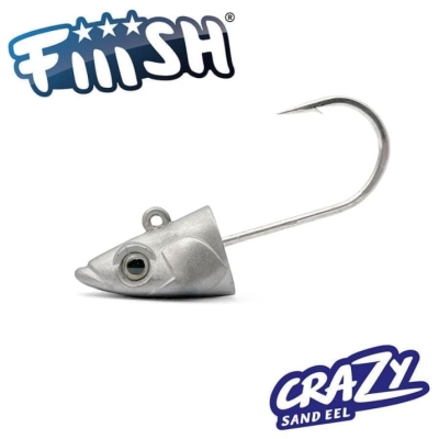Fiiish Crazy Sand Eel No2 Jig Head 15g Dart - Raw Material Джиг глави
