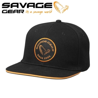 Savage Gear Badge Flatbill Cap Black Orange Шапка
