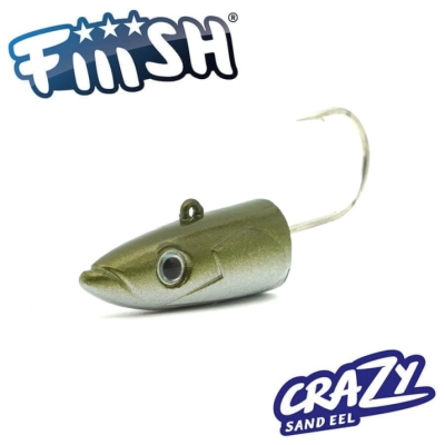 Fiiish Crazy Sand Eel 180 Jig Head 45g Deep - Kaki Джиг глава