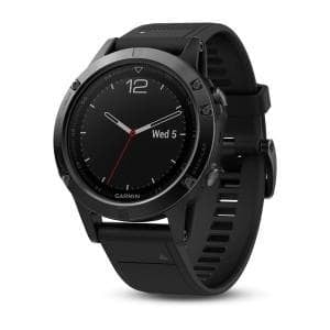 Garmin Fēnix® 5 Мултиспорт GPS спортен часовник Sapphire Черен с черна каишка