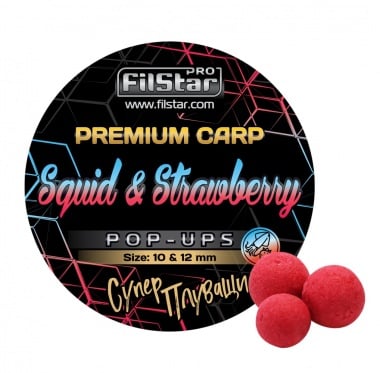 FilStar Premium Carp Pop-Ups Squid & Strawberry Плуващи топчета