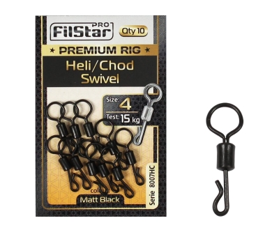 Filstar Premium Rig Heli/Chod Swivel - 8007HC Бърза връзка