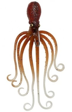 Savage Gear 3D Octopus 20 см. Силиконова примамка октопод Brown Glow