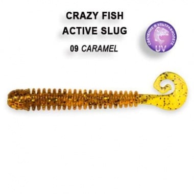 Crazy Fish ACTIVE SLUG 7см. Силиконова примамка 09 Caramel