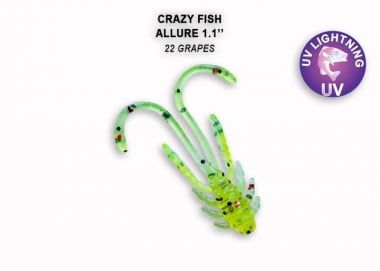 Crazy Fish ALLURE 2.7см. Силиконова примамка 22 Grapes
