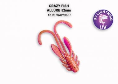 Crazy Fish ALLURE 5.2см. Силиконова примамка 12 Ultraviolet