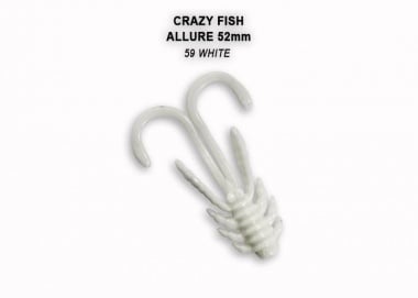 Crazy Fish ALLURE 5.2см. Силиконова примамка 59 White