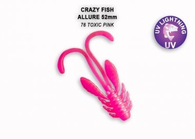 Crazy Fish ALLURE 5.2см. Силиконова примамка 76 Toxic Pink
