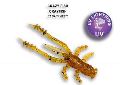 Crazy Fish 4.5см Силиконова примамка 32 Dark Beer