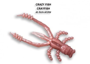 Crazy Fish 4.5см Силиконова примамка 43 Rain - Worm