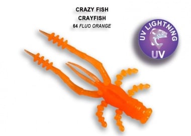 Crazy Fish 4.5см Силиконова примамка 64 Fluo Orange