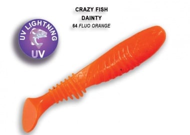 Crazy Fish DAINTY 8.5см Силиконова примамка 64 Fluo Orange