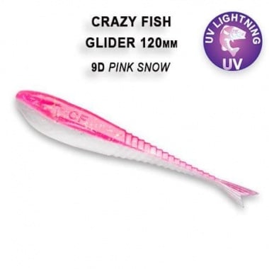 Crazy Fish GLIDER 12см Силиконова примамка 09D Pink Snow