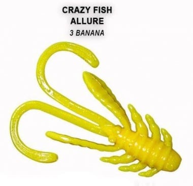 Crazy Fish ALLURE 4см. Силиконова примамка 03 Banana