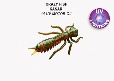 Crazy Fish KASARI 4см FLOATING Силиконова примамка 14 UV Motor Oil