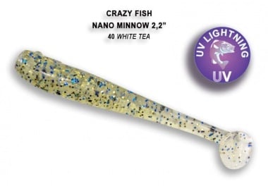 Crazy Fish NANO MINNOW 5.5см Силиконова примамка 40 White Tea