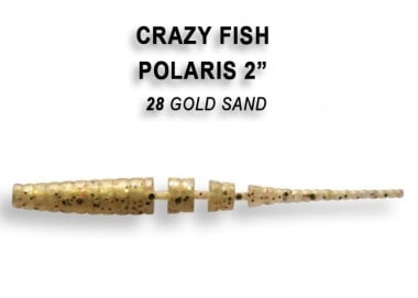 Crazy Fish POLARIS 5.5см Силиконова примамка 28 Gold Sand