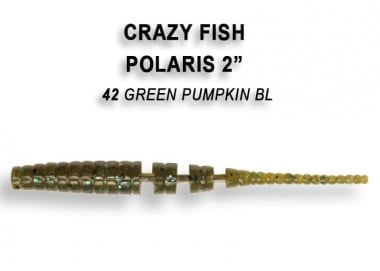 Crazy Fish POLARIS 5.5см Силиконова примамка 42 Green Pumpkin BL