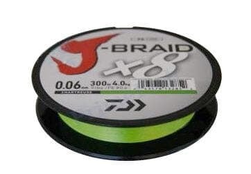 Daiwa J-Braid X8 Chartreuse Плетено влакно JBRAIDCHRT300-0.13