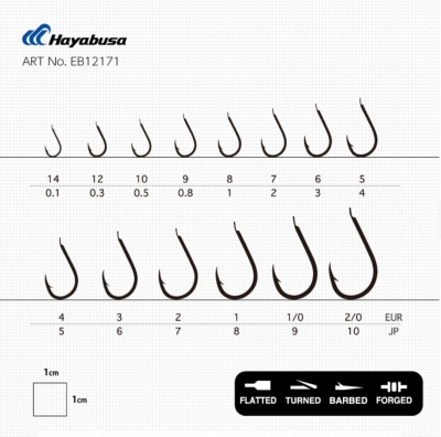 Hayabusa 121 Black Nickel Единични куки 
