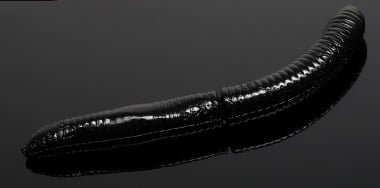 Libra Lures FATTY D'WORM 65 Силиконова примамка червей 040 Black (без аромат)