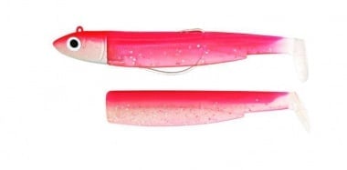 Fiiish Black Minnow Combo №3, 12cm, 25g Barracuda Tour Комплект Fluo Pink Джиг глава + Fluo Pink силикон