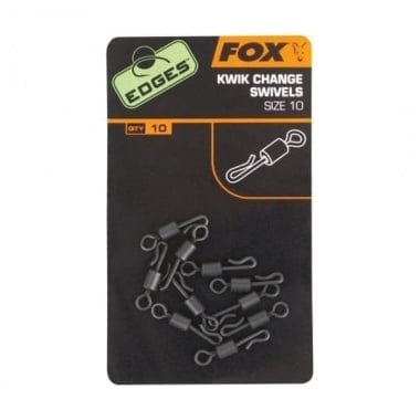 Fox Edges Kwik change swivels sz 10 x 10 - CAC486 Вирбел