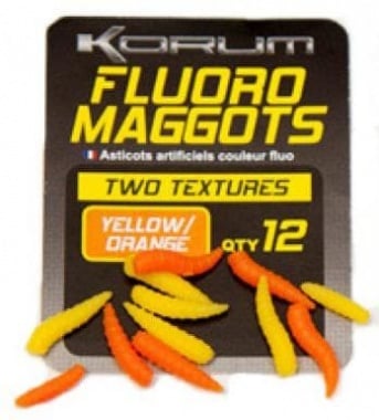 Korum Fluoro Maggots Силиконова примамка Yellow/Orange