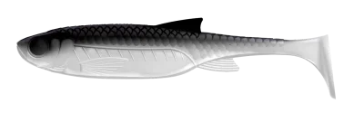 KRAKEN SHAD  4" (10см.) 001 - WHITE - NO SCENT