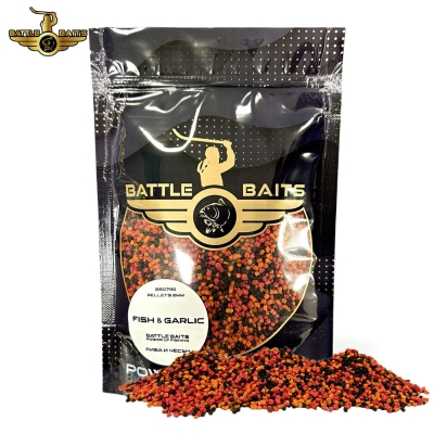 Пелети за фидер BATTLE BAITS Fish & Garlic 2mm