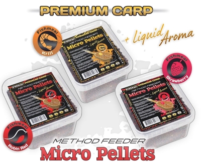 FilStar Premium Carp Method Feeder Микро пелети микс + Течен ароматизатор