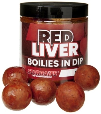 SB BOILIES IN DIP RED LIVER 150G 20MM