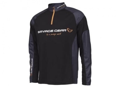 Savage Gear Tournament Gear Shirt 1/2 Zip Black Ink Блуза