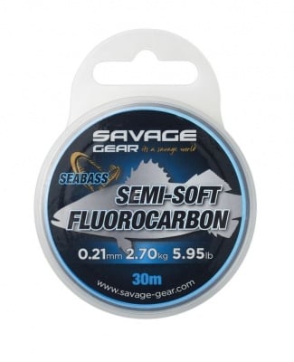Флуорокарбон Savage Gear Semi Soft Seabass 30m 0.39