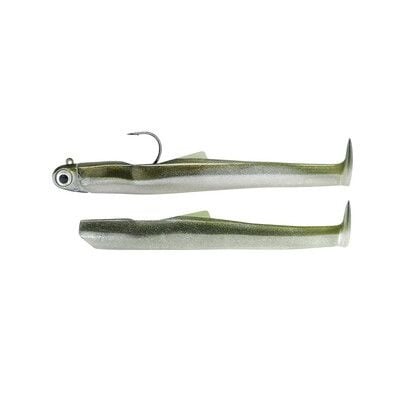 Fiiish Mud Digger 65 Combo Light: Jig Head 2g Kaki + 2 Lure Bodies 6.5cm - Kaki Силиконова примамка