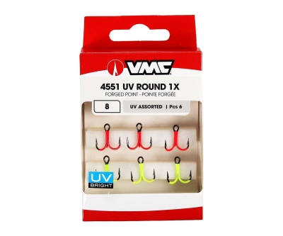  VMC 4551 UV Assorted Тройни куки 