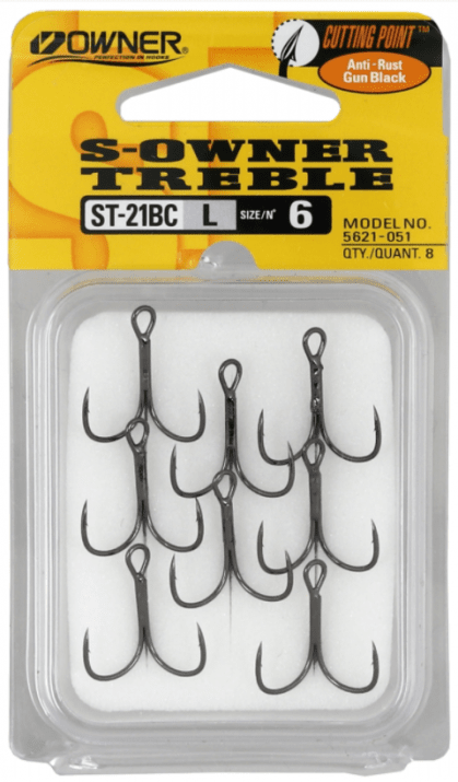 Owner Treble Hook ST-36 BC, ST-26 BC, ST-21 BC Size: #8 #10 